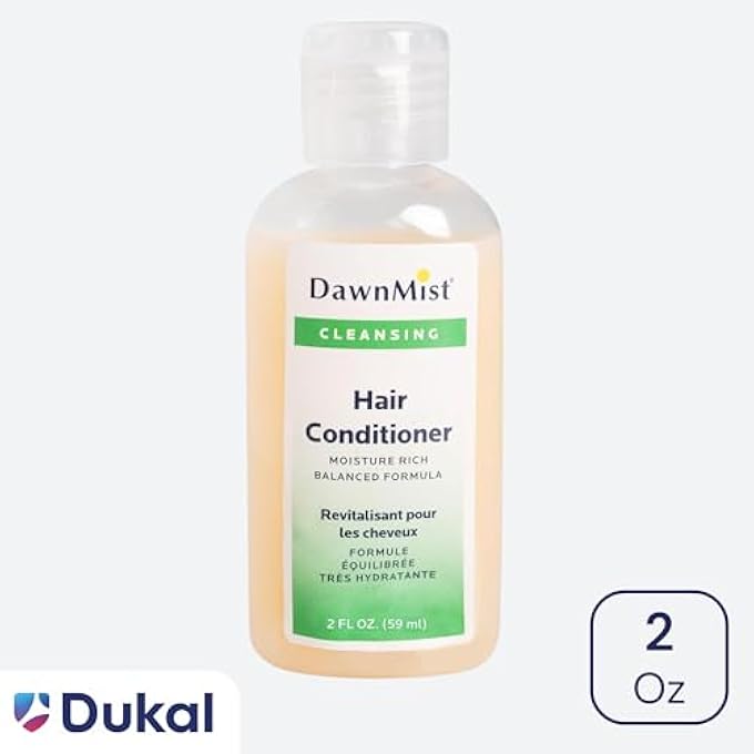 DawnMist DUKAL HAIR CONDITIONER 2 OZ BOTTLES WITH FLIP CAPS Â€“ BULK PACK OF 2 TRAVEL-SIZE HOTEL AMENITIES FOR HOSPITALITY, GUEST ROOMS, GYMS, AND MORE - Image 2